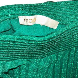 maje Paris France kelly Green st Patrick Day Holidaysparkle pleated midi…